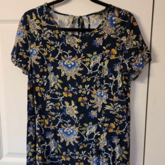 George Navy Blue M overflowing summer dress - Picture 1 of 2